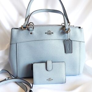 COACH Bag Brooke Carryall in Pale Blue Like New Coach Crossbody/Shoulder Bag